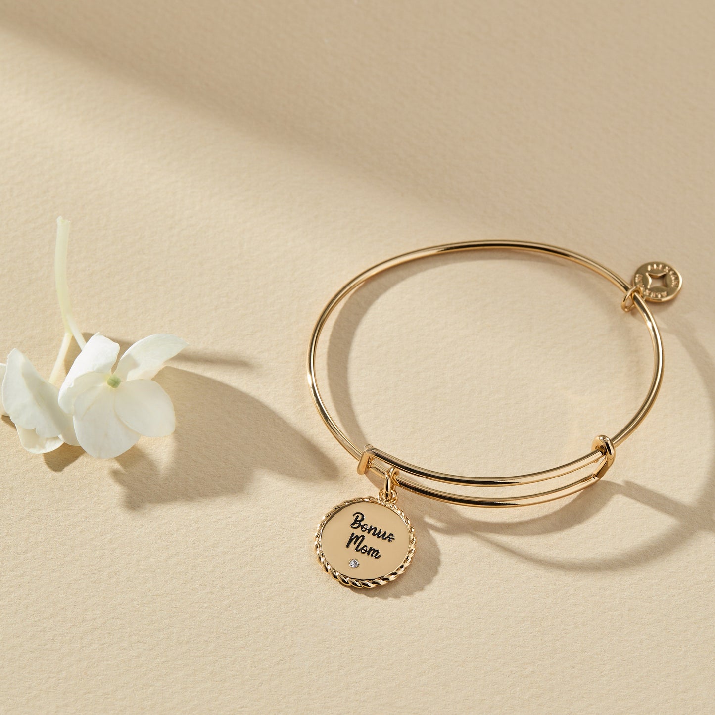 Bonus Mom 'Family Isn't Only Blessed By Name' Charm Bangle