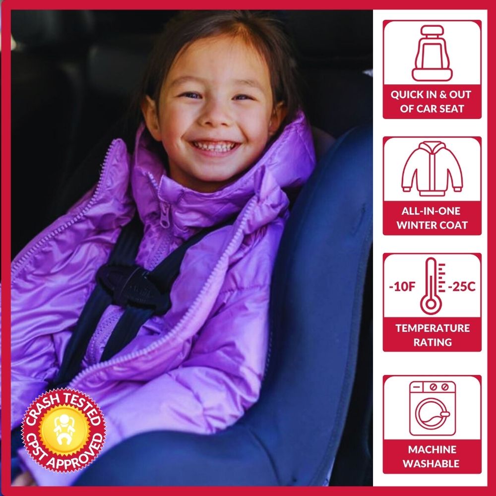 Car Seat Coat | The Road Coat Vegan - Purple