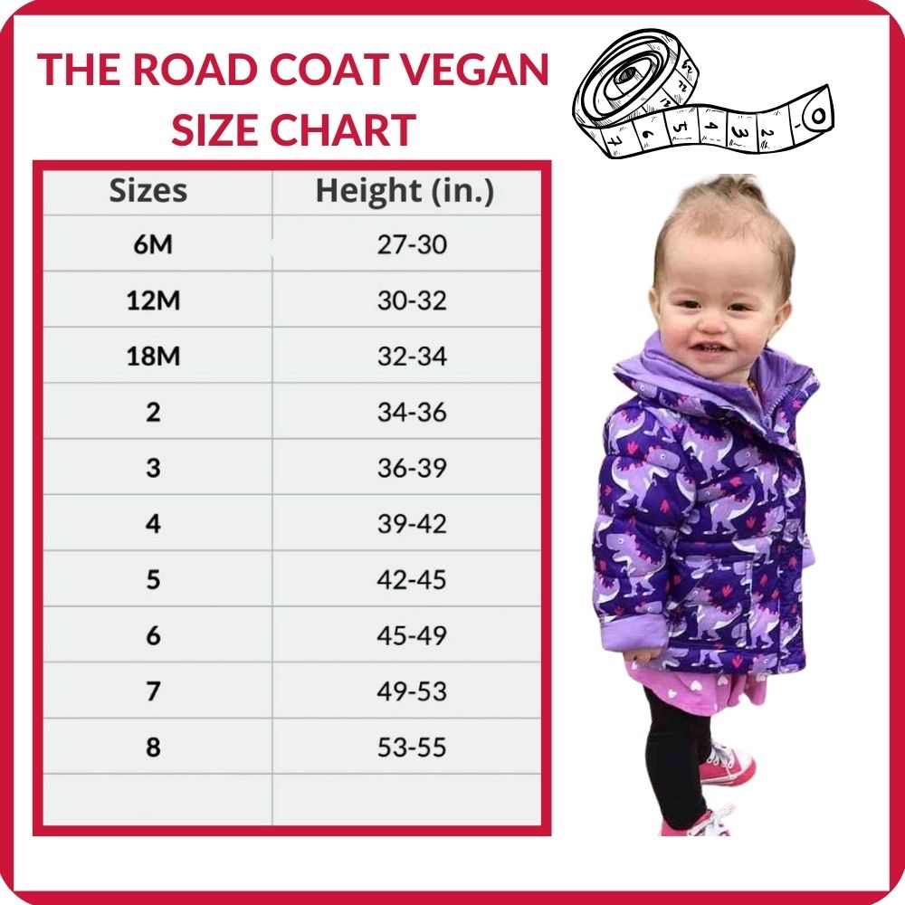 Car Seat Coat | The Road Coat Vegan - Purple Raptor