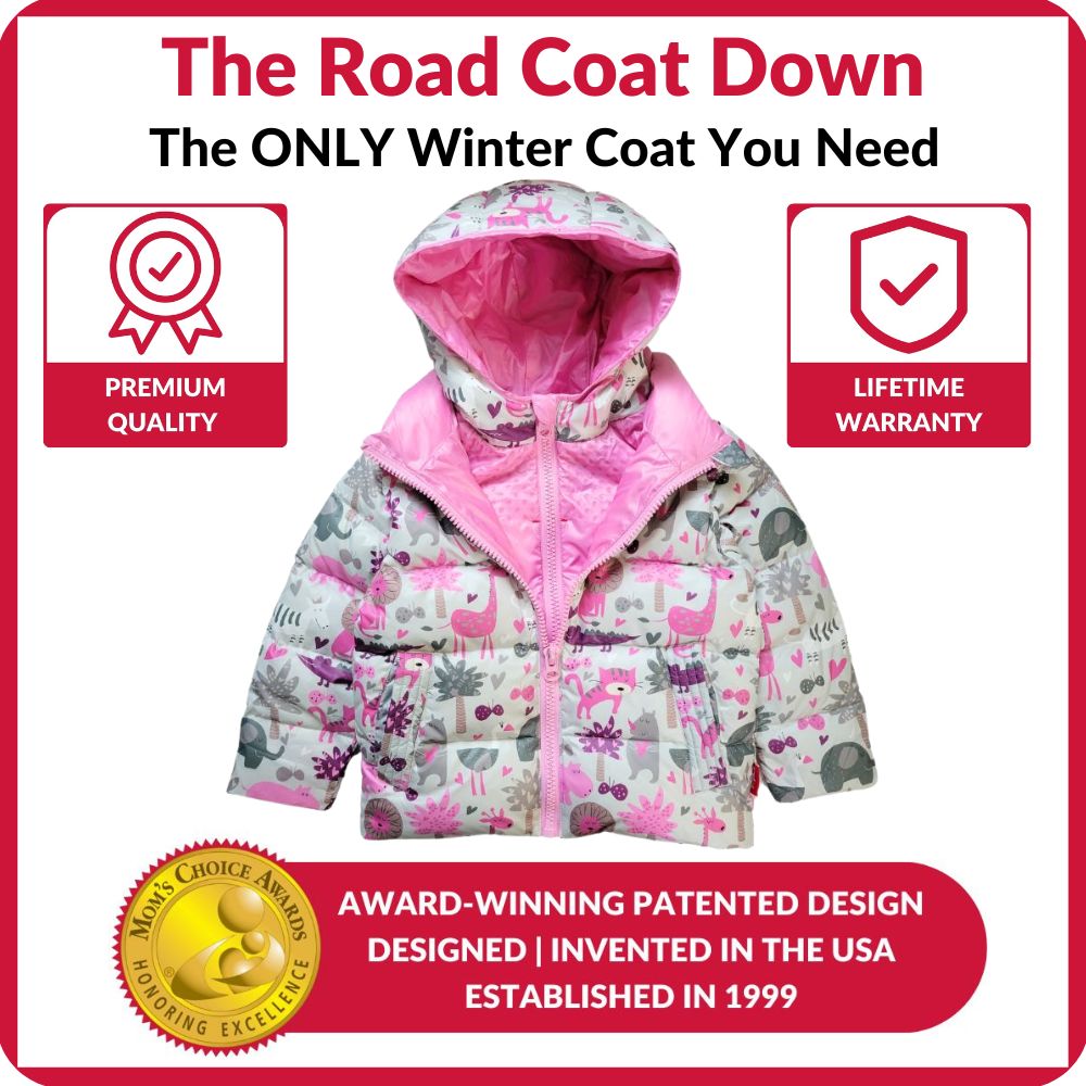 Car Seat Coat | The Road Coat Down - Safari Print