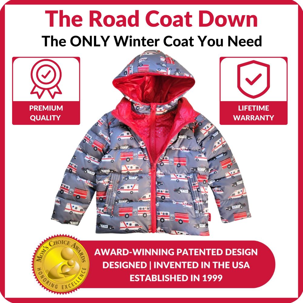 Car Seat Coat | The Road Coat Down - Rescue Print