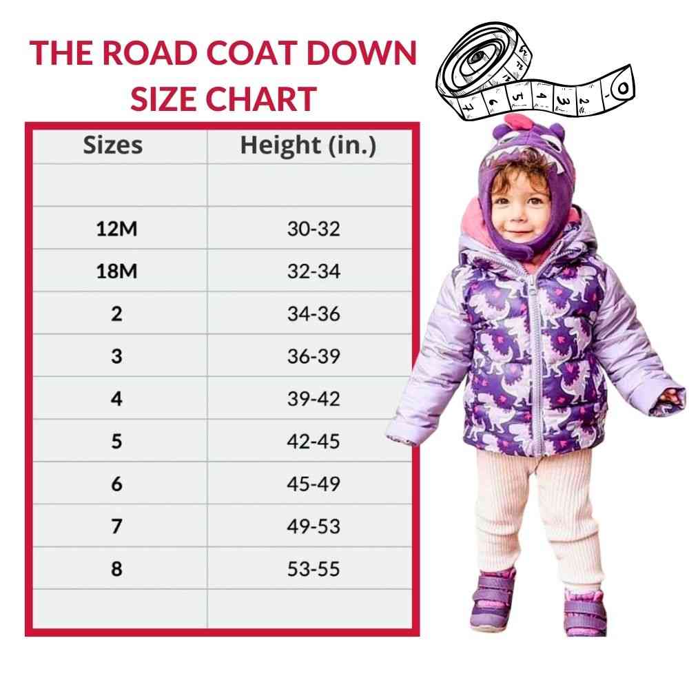 Car Seat Coat | The Road Coat Down - Purple Raptor Print