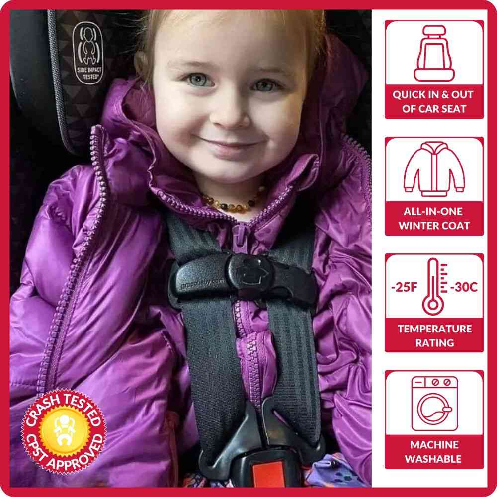 Car Seat Coat | The Road Coat Down - Plum