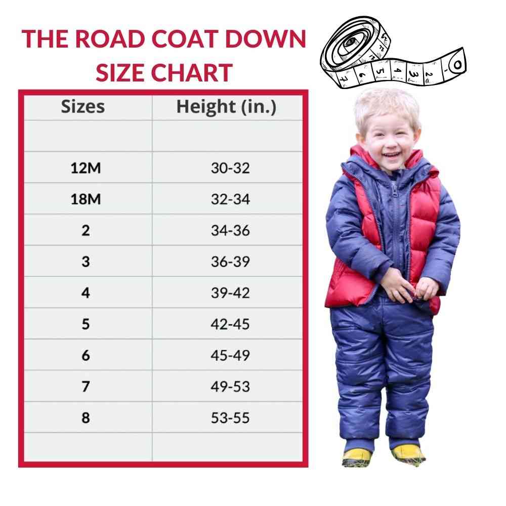 Car Seat Coat | The Road Coat Down - Navy/Red