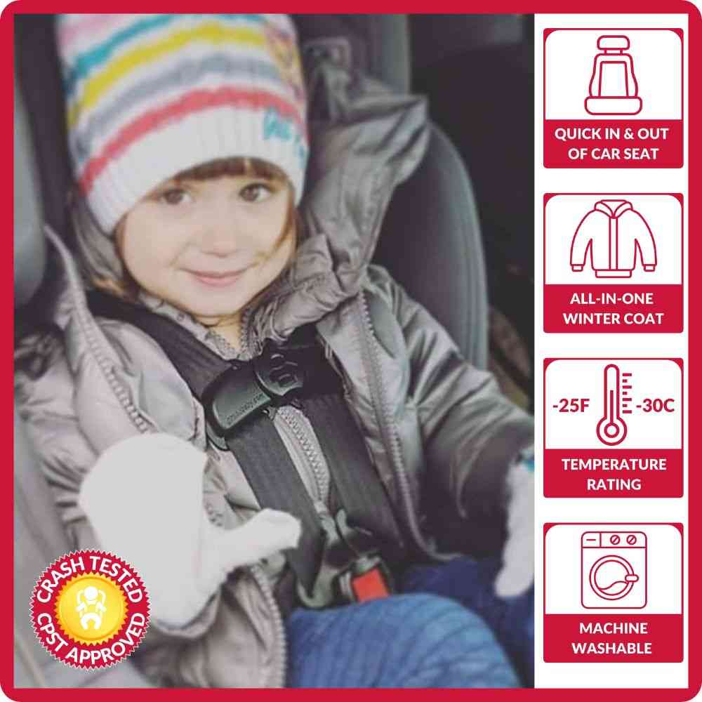 Car Seat Coat | The Road Coat Down - Platinum