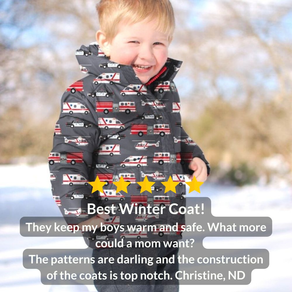 Car Seat Coat | The Road Coat Vegan - Rescue Print