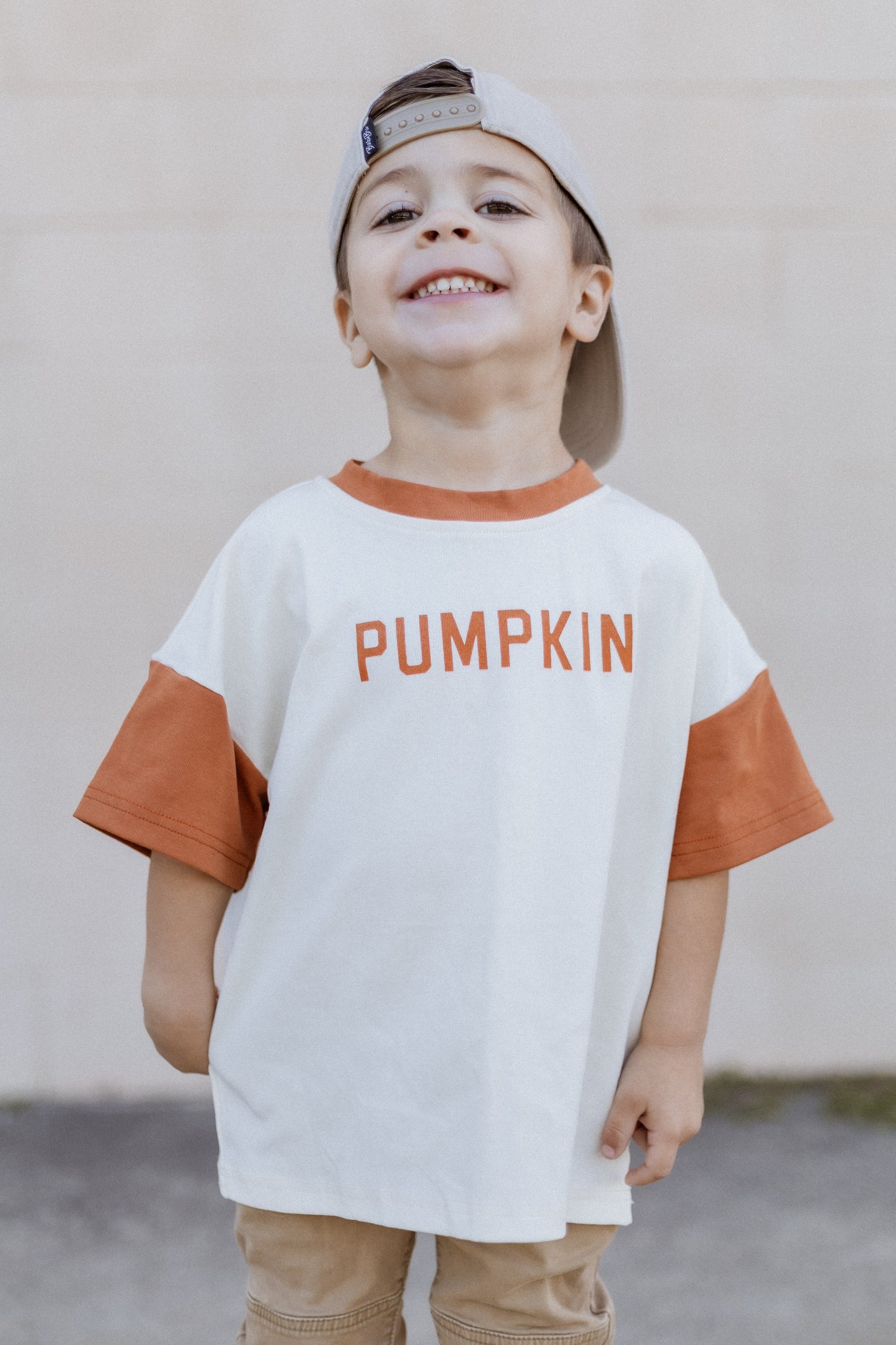 Colorblock Pumpkin Oversized Tee or T-Shirt Romper