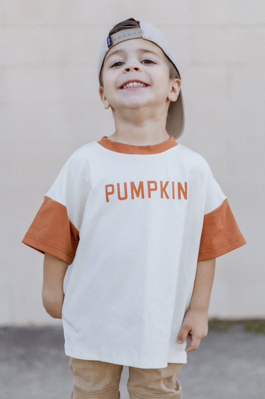 Colorblock Pumpkin Oversized Tee or T-Shirt Romper