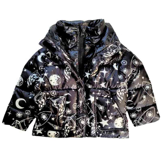 Car Seat Coat | The Road Coat Vegan - Rocketship Print