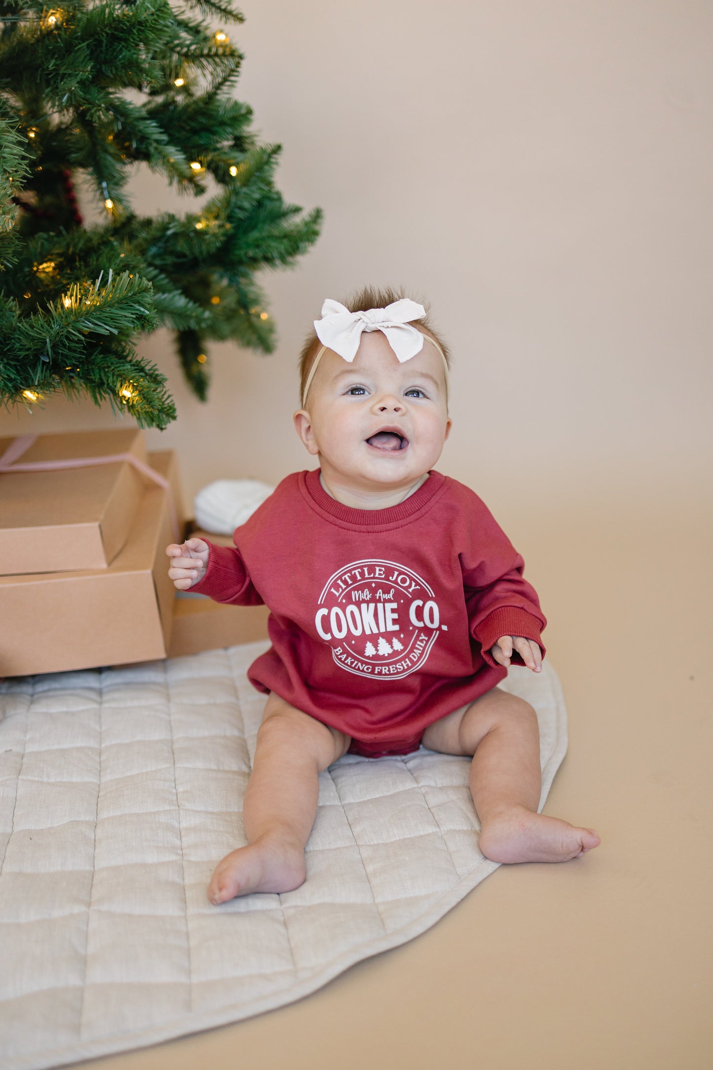 Little Joy Cookie Co. Christmas Sweatshirt Romper