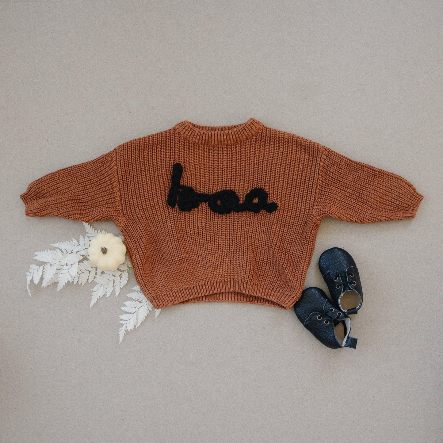 BOO Hand Embroidered Sweater