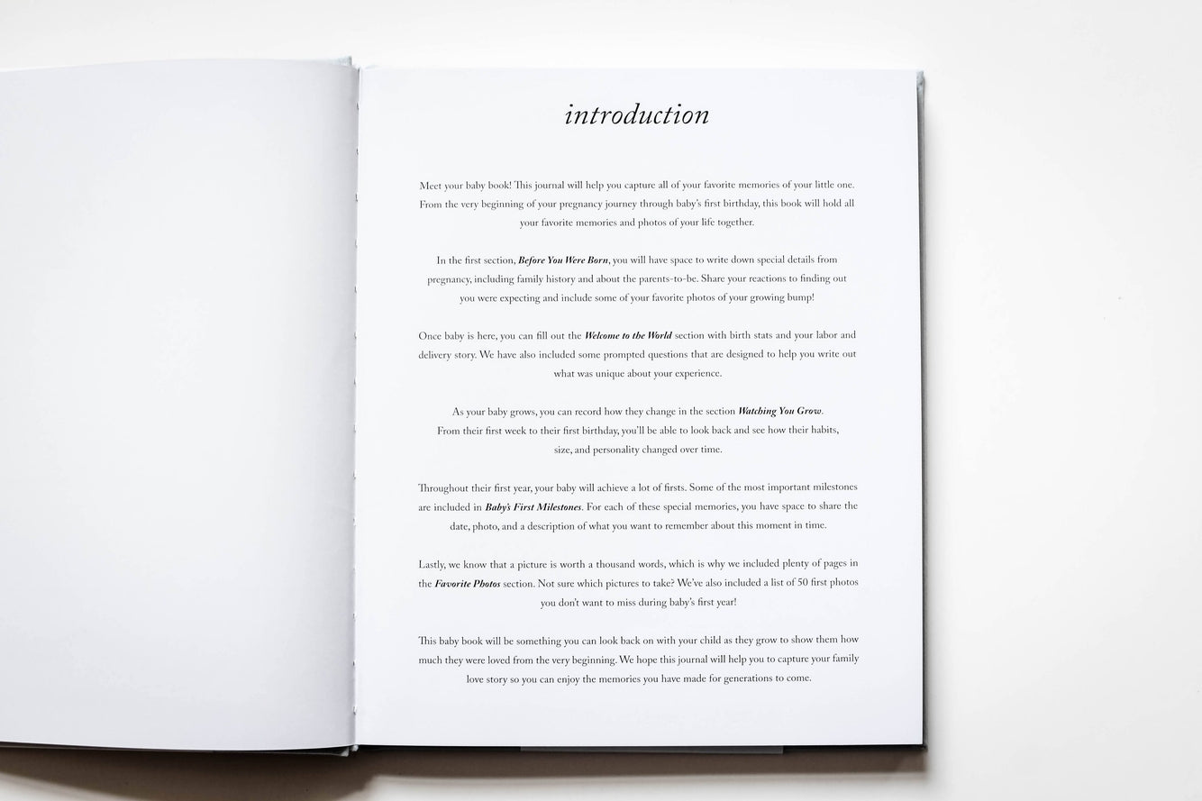 Baby's First Year Memory Book & Photo Album | Duncan & Stone