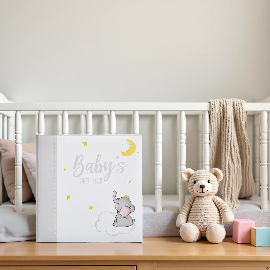 Elephant Baby Memory Book – Keepsake Journal