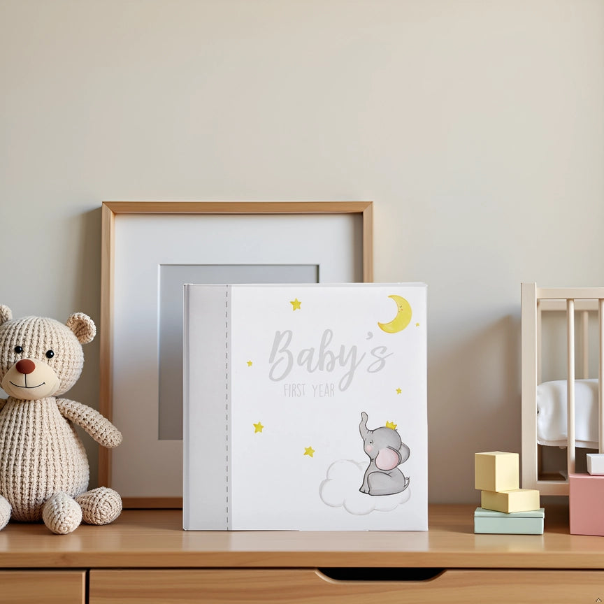 Elephant Baby Memory Book – Keepsake Journal