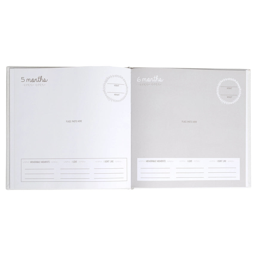 Ivory Linen Baby Memory Book – Gender Neutral Keepsake Journal