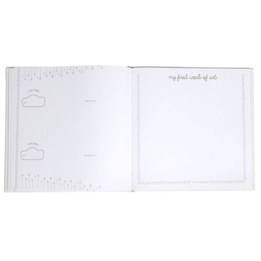 Ivory Linen Baby Memory Book – Gender Neutral Keepsake Journal
