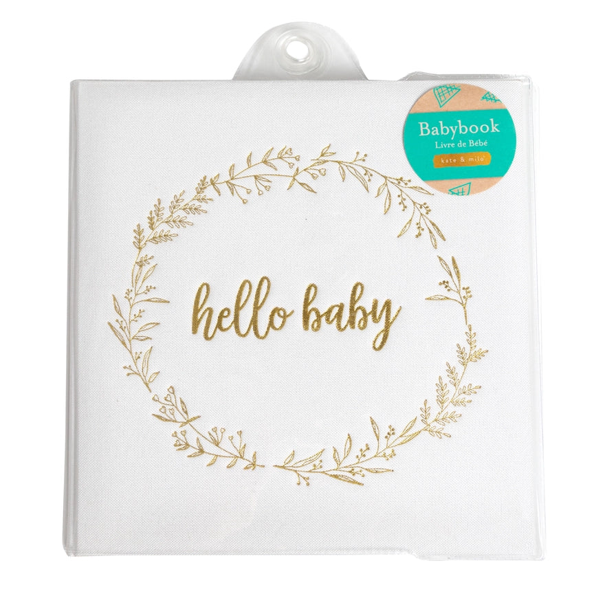 Ivory Linen Baby Memory Book – Gender Neutral Keepsake Journal
