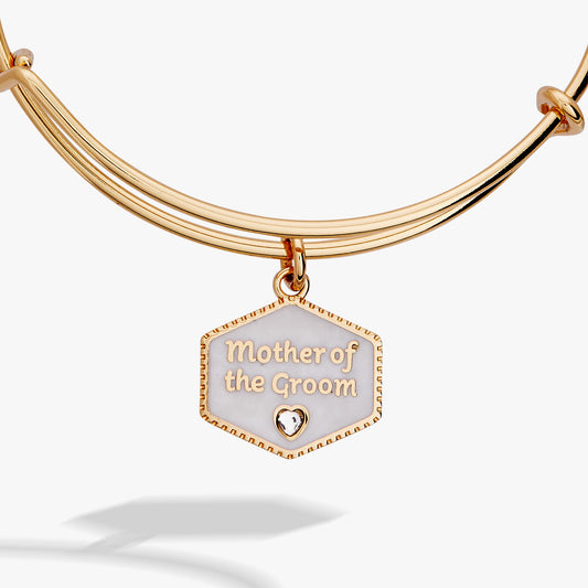Mother of the Groom Mother of Pearl Charm Bangle