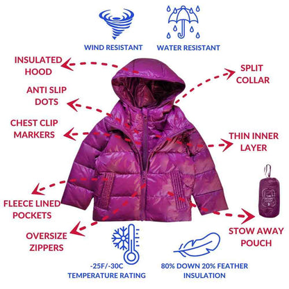 Car Seat Coat | The Road Coat Down - Plum