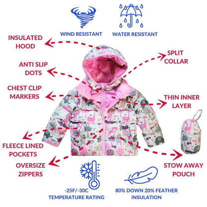 Car Seat Coat | The Road Coat Down - Safari Print