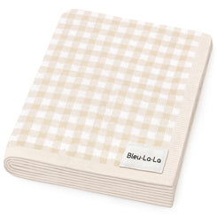 Checkered Knit Baby Blanket