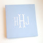 Baby Memory Book - Blue Linen (w/o Bow)