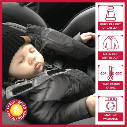 Car Seat Coat | The Road Coat Vegan - Black