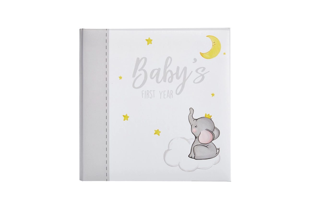 Premium Baby Boy Gift Basket – Newborn Layette Set with Onesies, Bibs, Memory Book, Milestone Blanket, Robe, & Plush Elephant