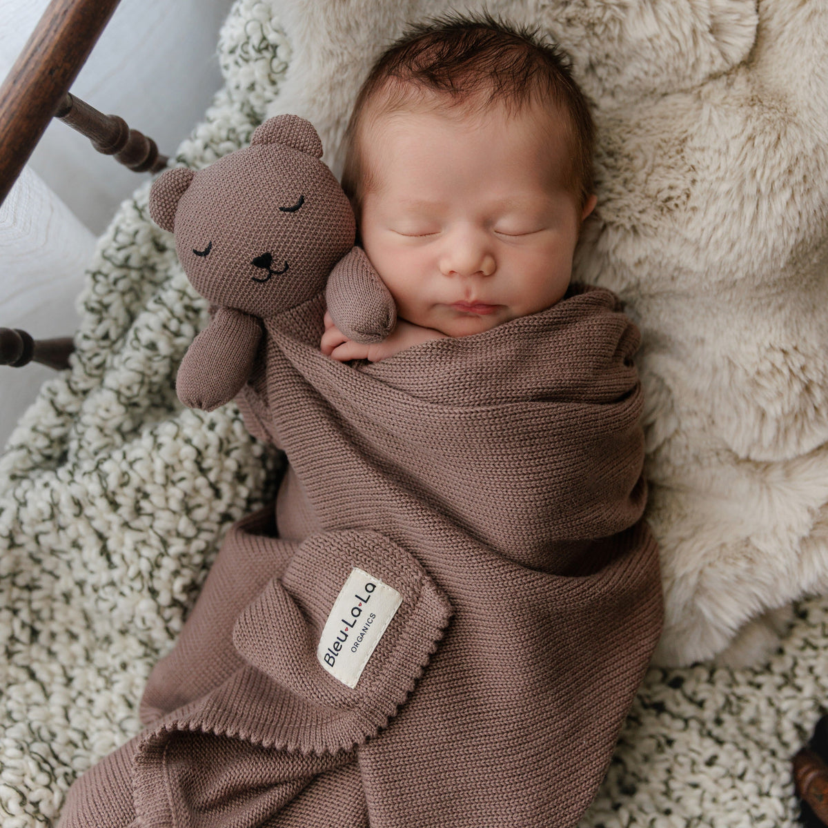 Blanket Lovey - 100% Organic Cotton Baby Blanket with Comfort Lovey