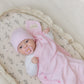 Luxe Collection 100% Organic Cotton Luxury Knit Baby Blanket + Hat Set with Gift Box