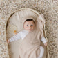 Luxe Collection 100% Organic Cotton Luxury Knit Baby Blanket + Hat Set with Gift Box