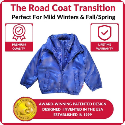 Car Seat Coat | The Road Coat Transition - Royal Blue