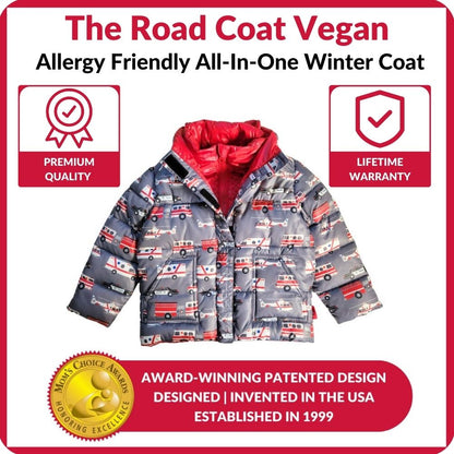 Car Seat Coat | The Road Coat Vegan - Rescue Print