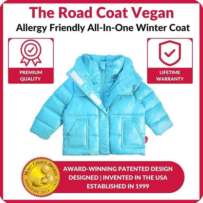 Car Seat Coat | The Road Coat Vegan - Aqua