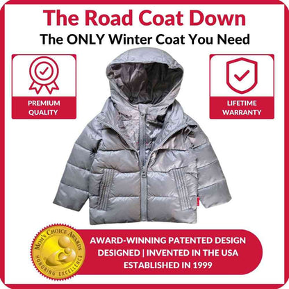 Car Seat Coat | The Road Coat Down - Platinum