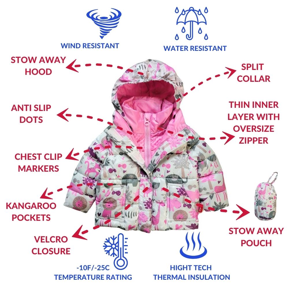 Car Seat Coat | The Road Coat Vegan - Safari Print