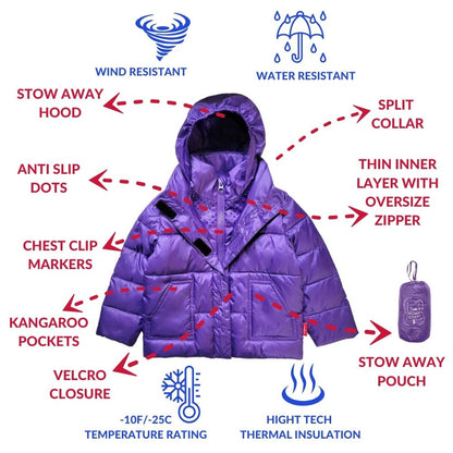 Car Seat Coat | The Road Coat Vegan - Purple