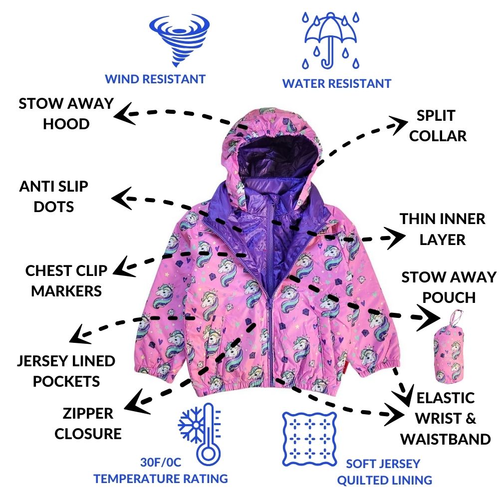Car Seat Coat | The Road Coat Transition - Unicorn Print