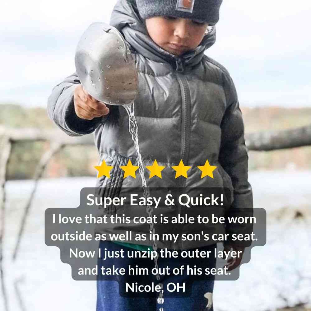 Car Seat Coat | The Road Coat Down - Platinum