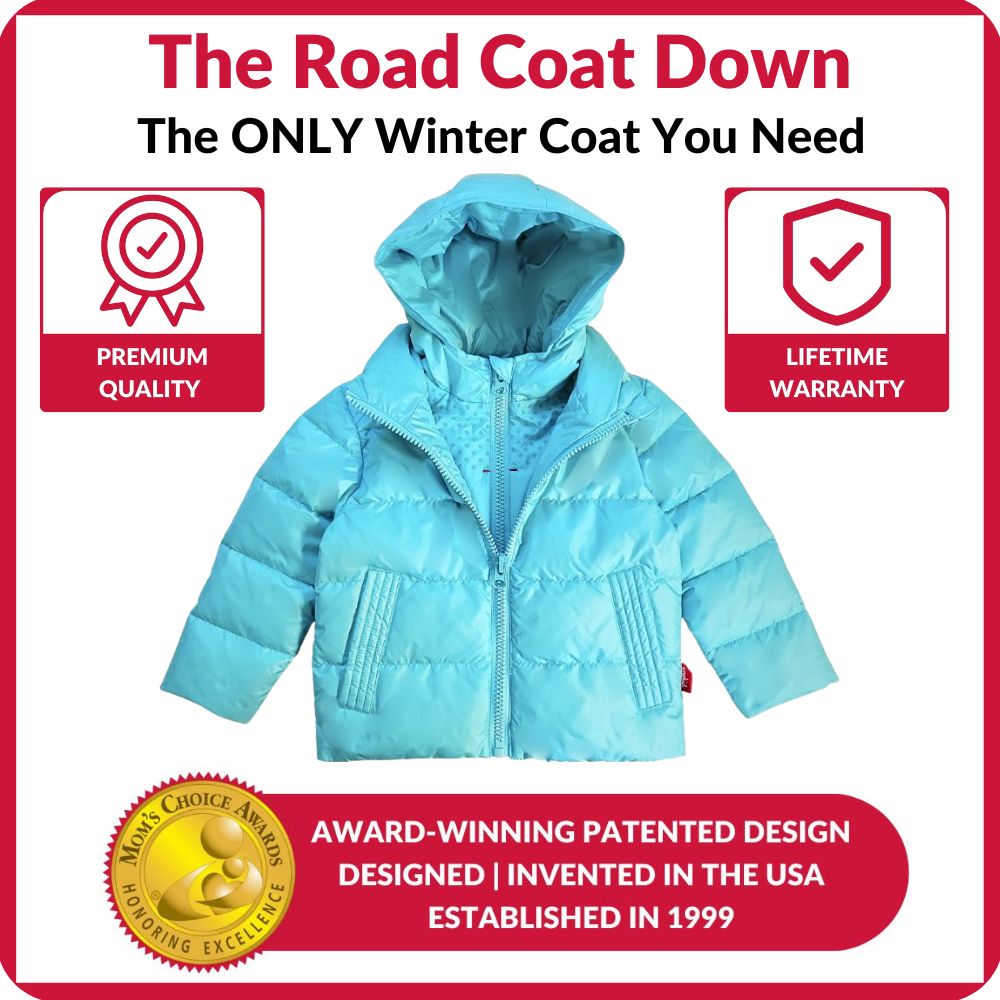 Car Seat Coat | The Road Coat Down - Aqua