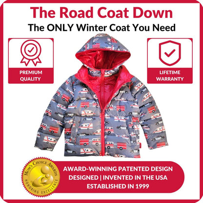 Car Seat Coat | The Road Coat Down - Rescue Print