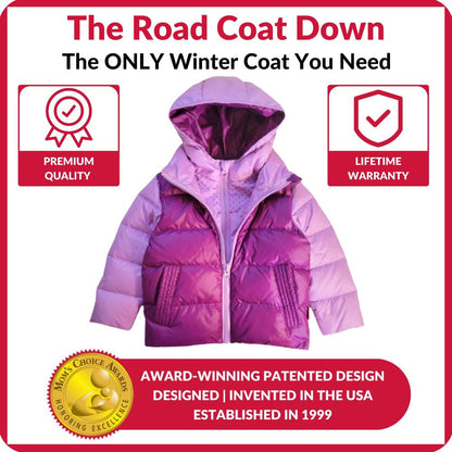 Car Seat Coat | The Road Coat Down - Lilac/Plum