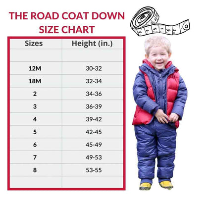Car Seat Coat | The Road Coat Down - Navy/Red