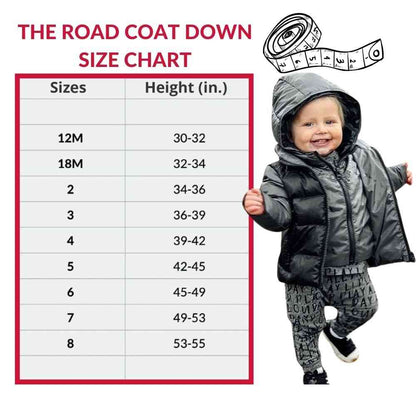 Car Seat Coat | The Road Coat Down - Platinum/Black
