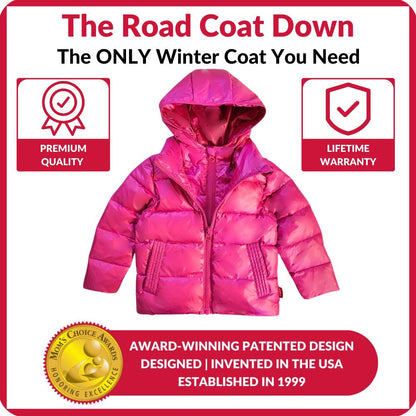 Car Seat Coat | The Road Coat Down - Fuchsia