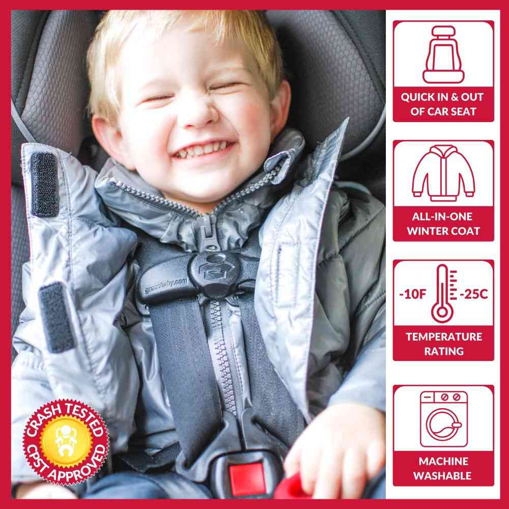 Car Seat Coat | The Road Coat Vegan - Platinum