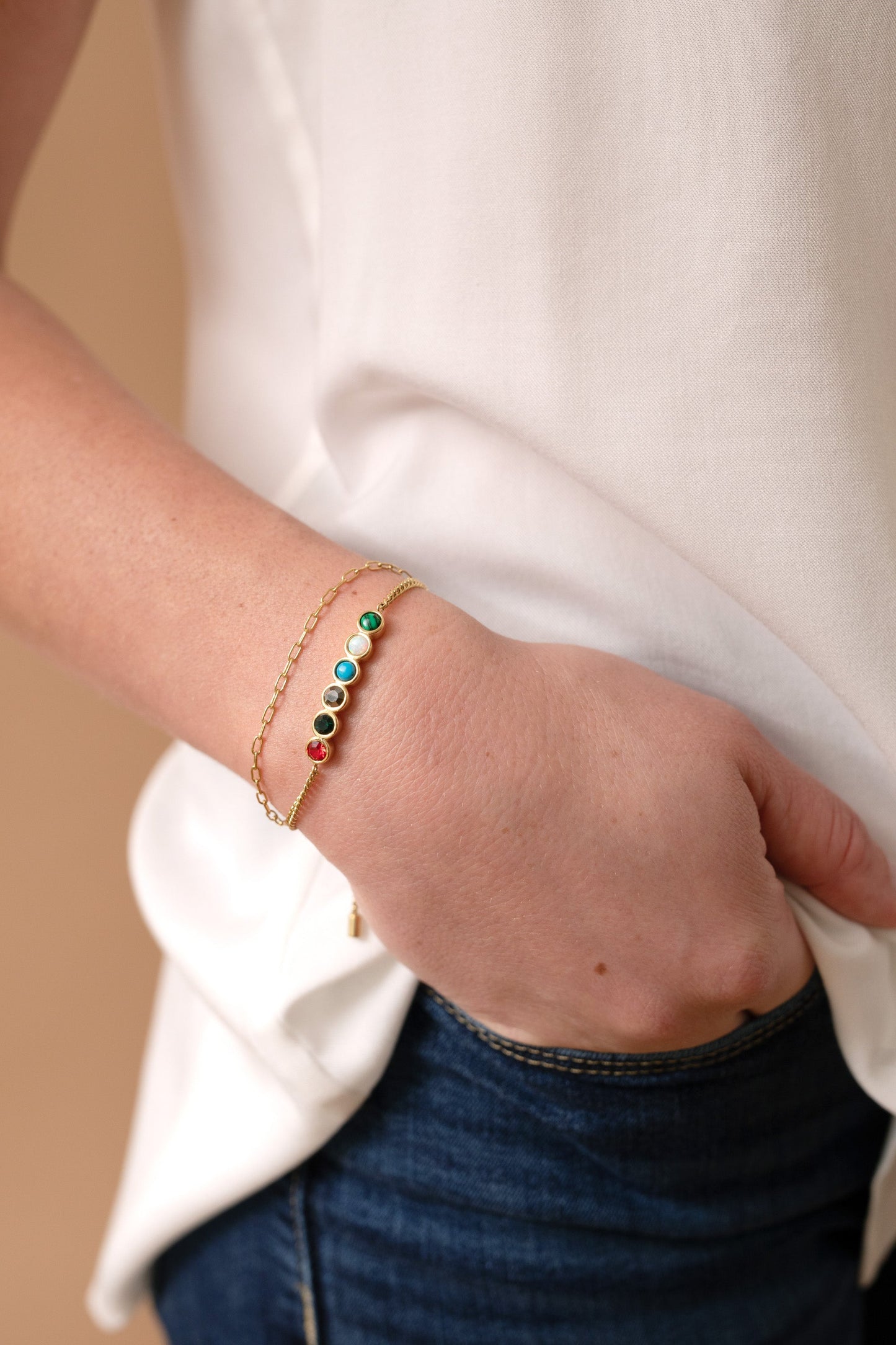 Mother Hidden Message Acrostic Bolo Bracelet