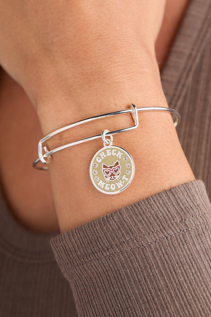 'Check Meow-T' Cat Charm Bangle