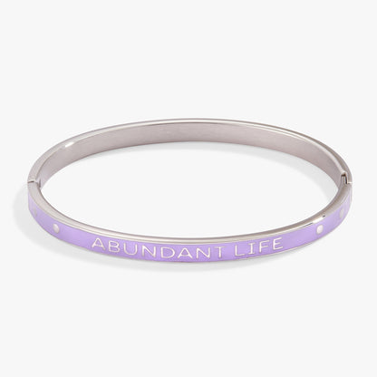 'Grateful Heart, Abundant Life' Hinge Bangle