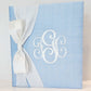 Baby Memory Book - Blue Silk (w/ SILK Bow)